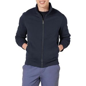 Amazon Essentials Fleece Mock Neck Sweatshirt met volledige rits voor heren,marineblauw,S