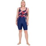 Ulla Popken - Maillot de Bain Conny - Marine - Jambes Lange