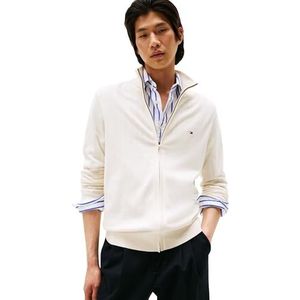 Tommy Hilfiger Heren Essential Cotton Zip Thru MW0MW36517 Zip Through Trui, Geel, XS, Geel (ivoorbloemblaadje), XS