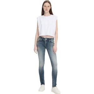 LTB Jeans Dames Molly M - Slim Fit met gemiddelde taille en ritssluiting in blauw van katoenmix - Maat W25L34, Vondra Wash 55180, 25W x 32L