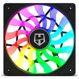 VoltShine ARGB 120 mm ventilator, slank design, RGB-verlichtingsbediening, geluidsarm, ideaal voor pc-koeling en personalisatie.