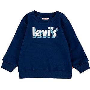 Levi's Kids Lvb Poster Logo Crewneck Sweatshirt voor jongens, Estate Blauw, 6 Maanden