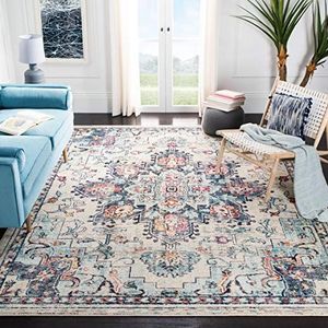 Safavieh Modern tapijt, rechthoekig, chic, gevlochten, collectie Madison, crème/blauw, 160 x 229 cm, polypropyleen