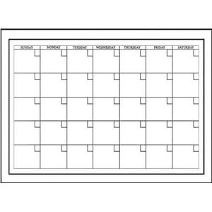 Wallpops WPE94575 Zelfklevende droog uitwisbare maandkalender, wit, 61 x 40 cm