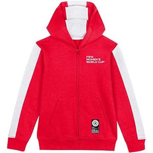 FIFA Unisex officiële 2023 vrouwen voetbal World Cup jeugd team rits hoodie, Denemarken Hooded Sweatshirt (pak van 1)