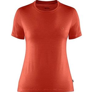 Fjallraven Abisko Wool SS W T-shirt, dames, flame oranje, XL