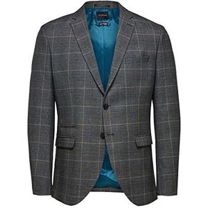 SELECTED HOMME - SLHSLIM-MYLOLOGAN - Blazer - Grijs - Gerecycled Materiaal