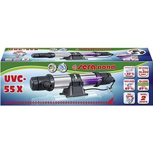 sera 32308 Pond UVC-55X een krachtige UV-C waterzuiveraar tegen groen water, tegen algen en ziekteverwekkers - UVC of UV-C zuiveraar of vijverzuiveraar - zwevende algen vernietiger vijver