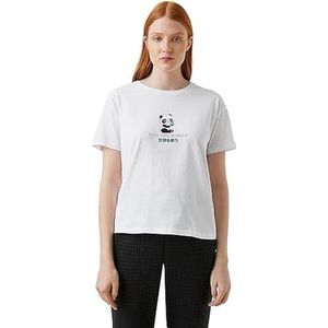 Koton T-shirt met korte mouwen voor dames, ecru (010), XS