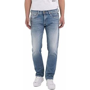 Replay Heren Jeans Grover Straight-Fit, Lichtblauw 010, 27W / 30L