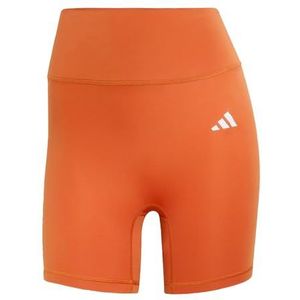adidas Mujer Optime Essentials Workout Short Leggings, fox orange, M