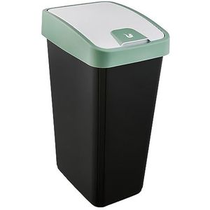 keeeper 106053150000 magne afvalbak met flip-deksel 45 l, plastic, Nordic Green