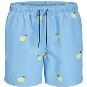 JJ REBEL Jrebhawaii zwemshort print, Ethereal Blue, XS
