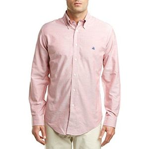 Brooks Brothers Heren Sportshirt Oxford Solid Red Hemden