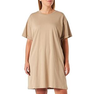 PIECES Ria T-shirt jurk met korte mouwen, silver mink, XS
