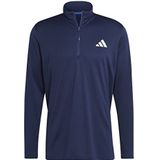 adidas Train Essentials Sweatshirt met lange mouwen, Dark Blue/Dark Blue/White, L