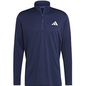 adidas Train Essentials Sweatshirt met lange mouwen, Dark Blue/Dark Blue/White, S