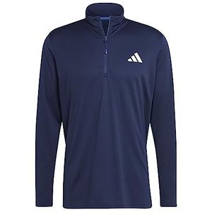 adidas Train Essentials Sweatshirt met lange mouwen, Dark Blue/Dark Blue/White, L