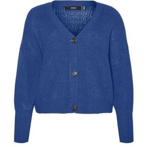 VERO MODA CURVE VMLEA LS V-hals manchet cardigan NOOS CUR, surf The Web, M