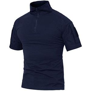 MAGCOMSEN Tactisch overhemd voor heren, militair, vechthemd, lente, lange mouwen, ademend, T-shirt met twee zakken, outdoorkleding, camouflage