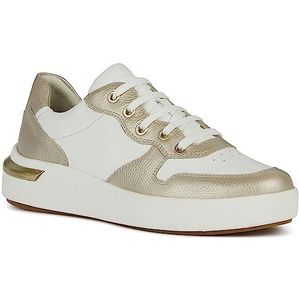 Geox D DALYLA A sneakers voor dames, wit/goud, 35 EU, White Gold, 35 EU