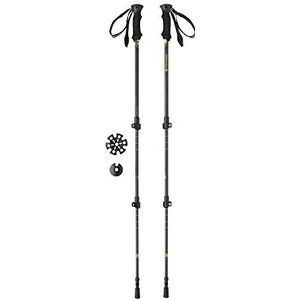 Ferrino Kailash Stick voor volwassenen, uniseks, paar, wandelstok voor kamperen en wandelen, zwart (zwart, eenheidsmaat