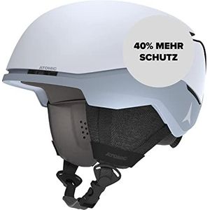 ATOMIC FOUR AMID skihelm - lichtgrijs - maat M - helm voor maximale veiligheid - skihelmen met comfortabel 360° fit systeem - snowboardhelm met ventilatiesysteem - hoofdomtrek 55-59 cm