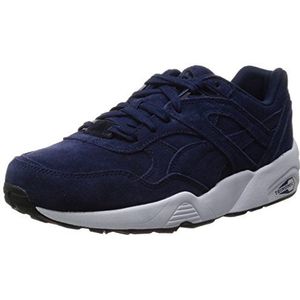 PUMA R698 Allover Sneaker, laag, uniseks, Bleu Peacoat White Black, 42 EU