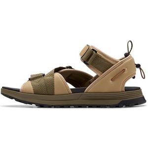 Clarks - ATL Trek Tide - Sandalen - Beige Groen - Stof - Plat