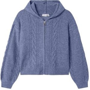 NAME IT Nkfodyssea Sh Ls Knit Card Wh, Blue Ice, 134-140