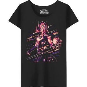 Marvel WOTLATMTS003 T-shirt voor dames, zwart, XXL, zwart, XXL