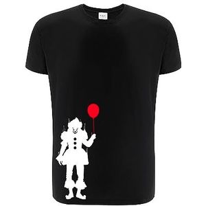 ERT GROUP Origineel en officieel gelicentieerd horror-T-shirt voor heren, motief It 031, dubbelzijdig bedrukt, maat L, IT 031 Zwart 2, L