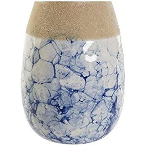 Vaas van het merk DKD Home Decor porselein beige modern blauw (11,6 x 11,6 x 25,6 cm) (Referentie: S3020539)