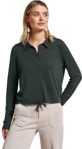 Hoodie - Pine Grove Green - Zonder Capuchon - Knoopsluiting - Overhemdkraag