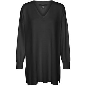 VERO MODA VMNANCY LS V-hals pullover GA Boo L/S gebreide stof, zwart, XS, zwart, XS