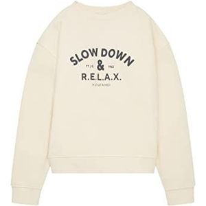 TOM TAILOR Meisjes Oversized sweatshirt met print voor kinderen 1033944, 24018 - Light Almond, 128