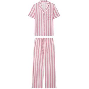 women'secret Pyjama Capri hemd, 100% katoen, roze buurblond, Oranje, M