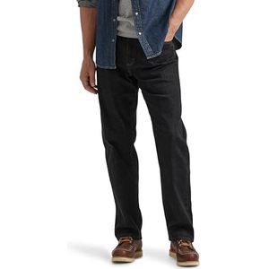 Wrangler Authentics Klassieke jeans met comfortabele taille voor heren, Donkere Denim, 44W / 32L