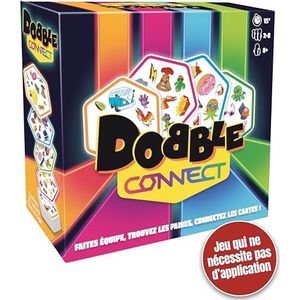 Asmodee - Dobble Connect – gezelschapsspel met kaarten – snelheidsspel – familiespel – voor kinderen vanaf 8 jaar – 2 tot 8 spelers – 15 minuten – Franse versie