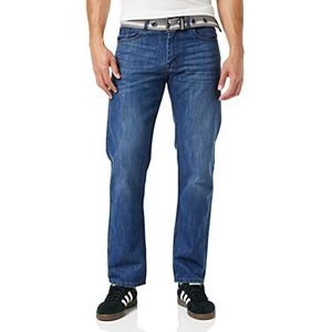 Enzo Rechte jeans voor heren, Blauw Midwash, 46W / 32L