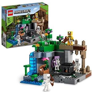 LEGO 21189 Minecraft De skeletkerker Set met Grotten, Mobs en Figuren met Kruisboog en andere Accessoires, Constructie Speelgoed voor Kinderen