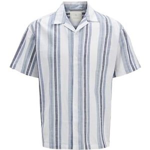 Jprccsummer Stripe Resort S/S Shirt Sn, Ashley Blue., XXL
