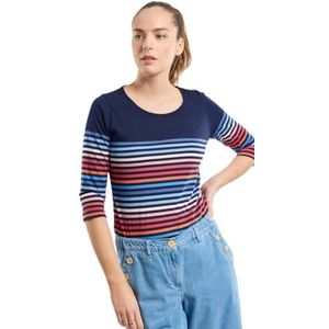 Armor Lux Lichte matrozenboom 10 kleuren met 3/4-mouwen en boothals voor dames, Multicol Cornugallia Seal, M