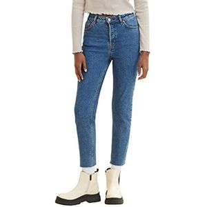 TOM TAILOR Denim Dames Lotte Slim Straight Jeans 1035421, 10113 - Clean Mid Stone Blue Denim, 32