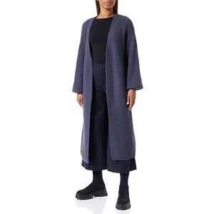 NAEMI Dames gebreide lange cardigan 25825306-NA01, grijsblauw, M/L, grijsblauw, M/L