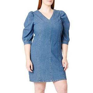 ONLY CARMAKOMA Women's Carnewlursa 3/4 DNM Tunic Dress Jurk, Dark Blue Denim, 54, donkerblauw (dark blue denim), 54 NL