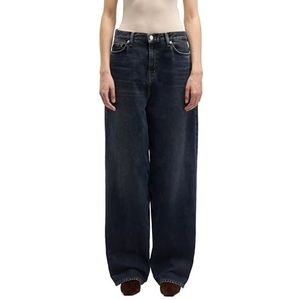 7 For All Mankind Slouchy Wide Stormwave, Donkerblauw, 23W