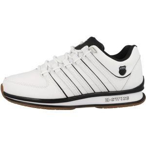 K-Swiss Rinzler Sneakers voor heren, wit/zwart/gum, White Black Gum, 46 EU