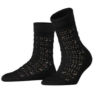 FALKE Dames Sokken Granny Square W SO Viscose Gedessineerd 1 Paar, Zwart (Black 3000), 39-42