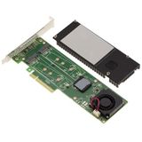 KALEA-INFORMATIQUE - PCIe 3.0 x8-controllerkaart - Voor 2 M.2 NVMe M Key SSD's - Met Marvell 88NR2241B0 Chipset